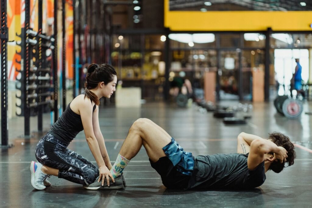 couple working out