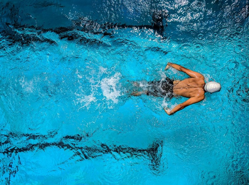 Swimming to burn calories