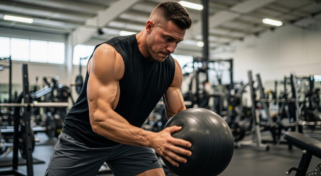 Slam ball is an important equipment for a home fitness gym