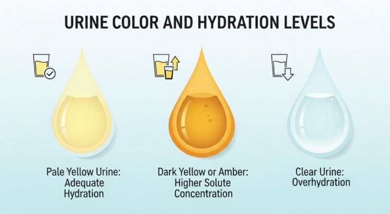 Urine color and hydration