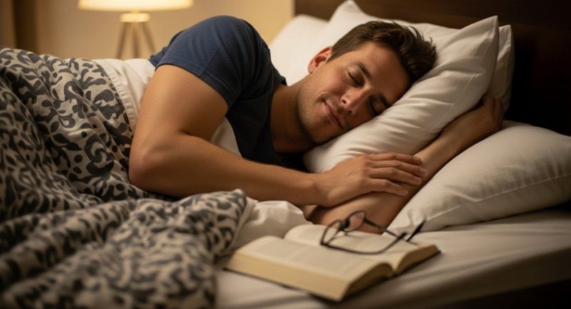 a man sleeping peacefully